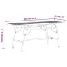 Banc tour d'arbre 110 cm Noir Acier 