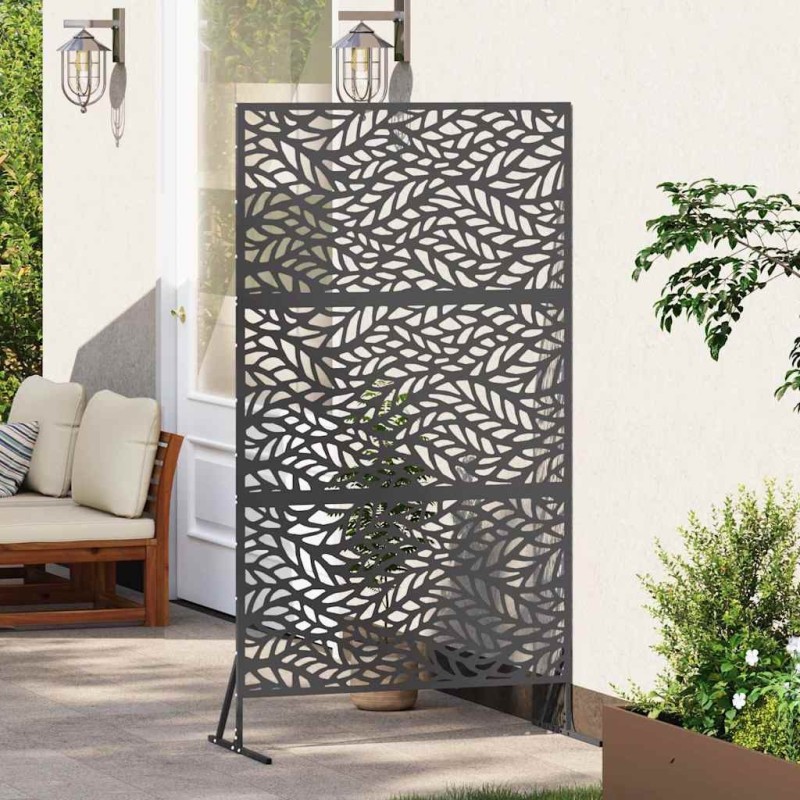 Écran de intimité noir 100x50x180 cm en acier 