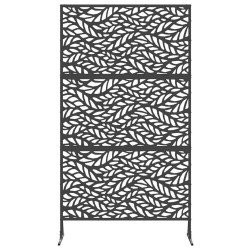 Écran de intimité noir 100x50x180 cm en acier 