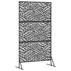 Écran de intimité noir 100x50x180 cm en acier 