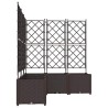 Jardinier avec treillis 5 pièces Marron 120x120x143 cm 