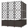Jardinier avec treillis 5 pièces Marron 120x120x143 cm 