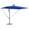 Parasol banane à mât déporté Bleu 294 x 200 x 254 cm 