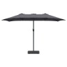 Parasol de jardin Anthracite 385 x 209 x 244 cm tissu 