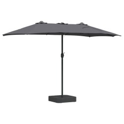 Parasol de jardin Anthracite 385 x 209 x 244 cm tissu 