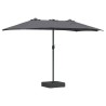 Parasol de jardin Anthracite 385 x 209 x 244 cm tissu 