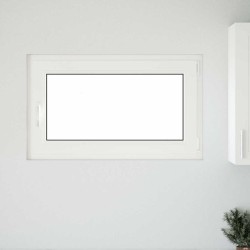 Fenêtre de sous-sol« RISOR » 100 x 60 cm oscillo-battante DIN droite blanche 