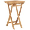 Table pliable de jardin Ø 60 cm Bois de teck solide 