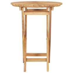 Table pliable de jardin Ø 60 cm Bois de teck solide 