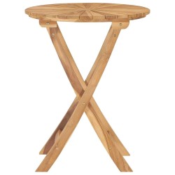 Table pliable de jardin Ø 60 cm Bois de teck solide 