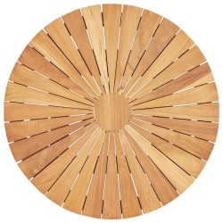 Table pliable de jardin Ø 60 cm Bois de teck solide 