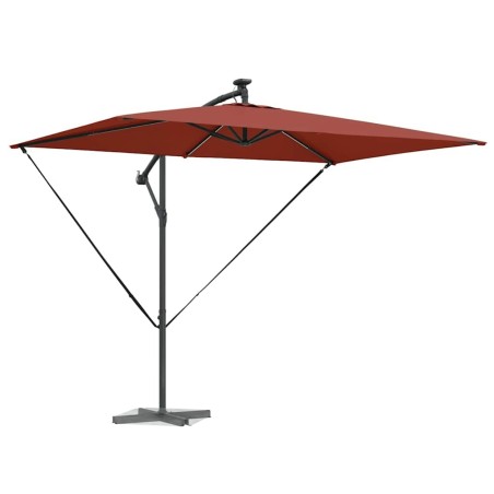 Parasol banane à mât déporté Couleur terre cuite 