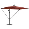 Parasol banane à mât déporté Couleur terre cuite 