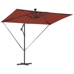 Parasol banane à mât déporté Couleur terre cuite 