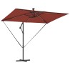 Parasol banane à mât déporté Couleur terre cuite 