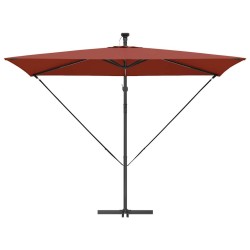 Parasol banane à mât déporté Couleur terre cuite 