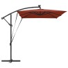 Parasol banane à mât déporté Couleur terre cuite 