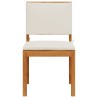Chaises de jardin sans accoudoirs avec coussins – 2 pièces en bois d'acacia 