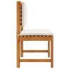 Chaises de jardin sans accoudoirs avec coussins – 2 pièces en bois d'acacia 