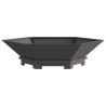 brasero hexagonal noir 100x100x28 cm en acier 