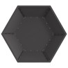 brasero hexagonal noir 100x100x28 cm en acier 