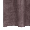Rideaux en velours marron, 2 pièces avec œillets, 245 x 140 cm. 