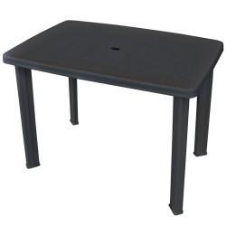 Table de jardin Anthracite 101 x 68 x 72 cm Plastique 