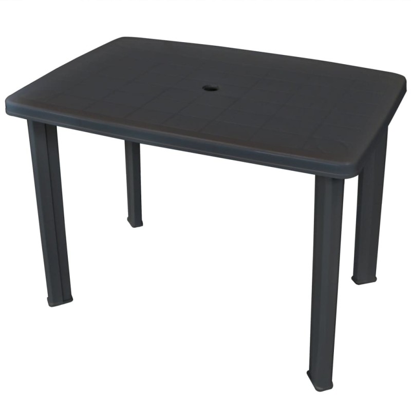 Table de jardin Anthracite 101 x 68 x 72 cm Plastique Table de jardin Anthracite 101 x 68 x 72 cm Plastique