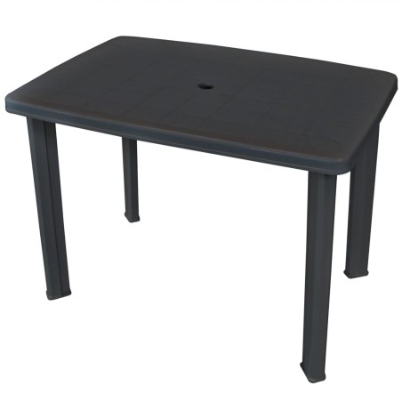 Table de jardin Anthracite 101 x 68 x 72 cm Plastique 