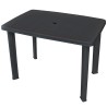 Table de jardin Anthracite 101 x 68 x 72 cm Plastique 