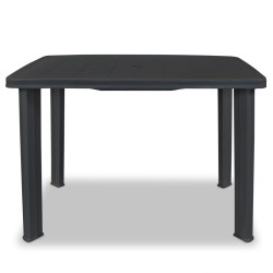 Table de jardin Anthracite 101 x 68 x 72 cm Plastique 