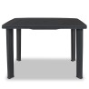 Table de jardin Anthracite 101 x 68 x 72 cm Plastique 