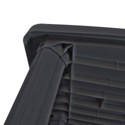 Table de jardin Anthracite 101 x 68 x 72 cm Plastique 