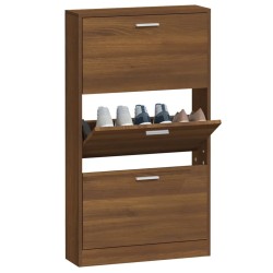 Armoire à chaussures Chêne marron 59x17x108cm Bois d'ingénierie 