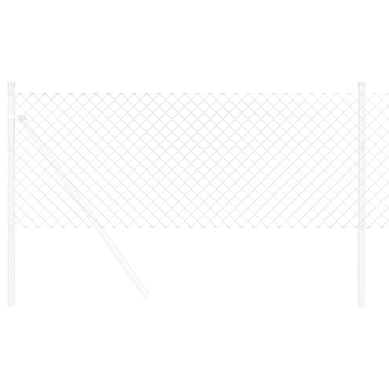 Clôture Argent 10 x 0.6 m Acier galvanisé 