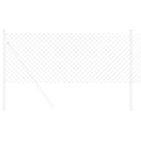 Clôture Argent 10 x 0.6 m Acier galvanisé 