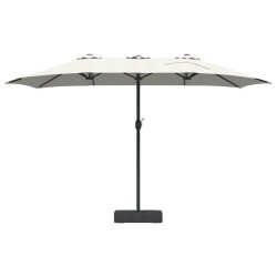 Parasol de jardin Couleur sable 385 x 209 x 244 cm tissu 