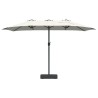Parasol de jardin Couleur sable 385 x 209 x 244 cm tissu 
