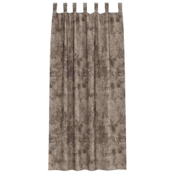 Rideaux en velours 2 pièces avec œillets cappuccino 245x140 cm 