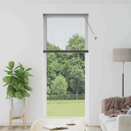 Store de Fenêtre Gris foncé 90 x 220 cm Aluminium 