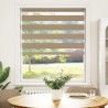 Store zèbre marron sable largeur du tissu 105,9 cm polyester 