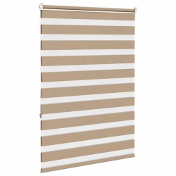 Store zèbre marron sable largeur du tissu 105,9 cm polyester 