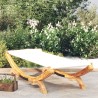 Lit de repos extérieur 100x188,5x44 cm Bois courbé massif Crème 