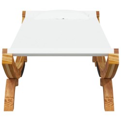 Lit de repos extérieur 100x188,5x44 cm Bois courbé massif Crème 