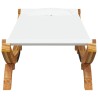 Lit de repos extérieur 100x188,5x44 cm Bois courbé massif Crème 