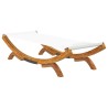 Lit de repos extérieur 100x188,5x44 cm Bois courbé massif Crème 