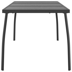 Table de jardin anthracite 165x80x72 cm Treillis d'acier 