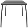 Table de jardin anthracite 165x80x72 cm Treillis d'acier 