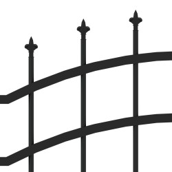 Clôture de jardin avec sommet de lance Noir 165 cm 
