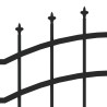Clôture de jardin avec sommet de lance Noir 165 cm 